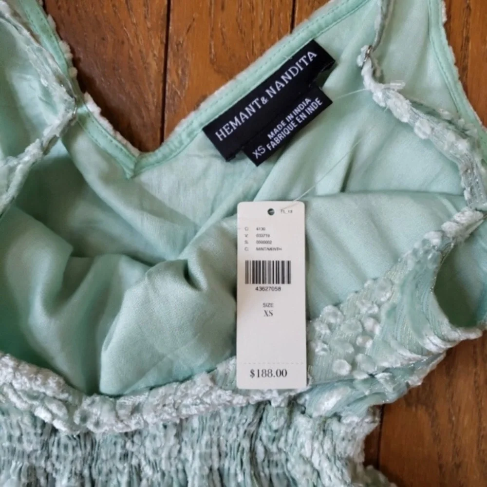 Velvet burnout feminine dress - Picture 3 of 11